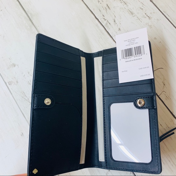 Kate spade large slim bifold wallet Cameron black - Picture 5 of 6